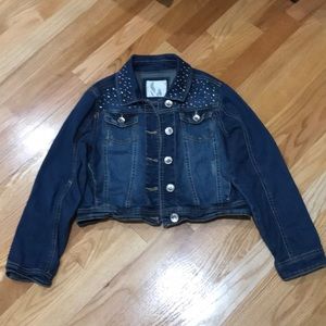 Girls Sequin Jean Jacket